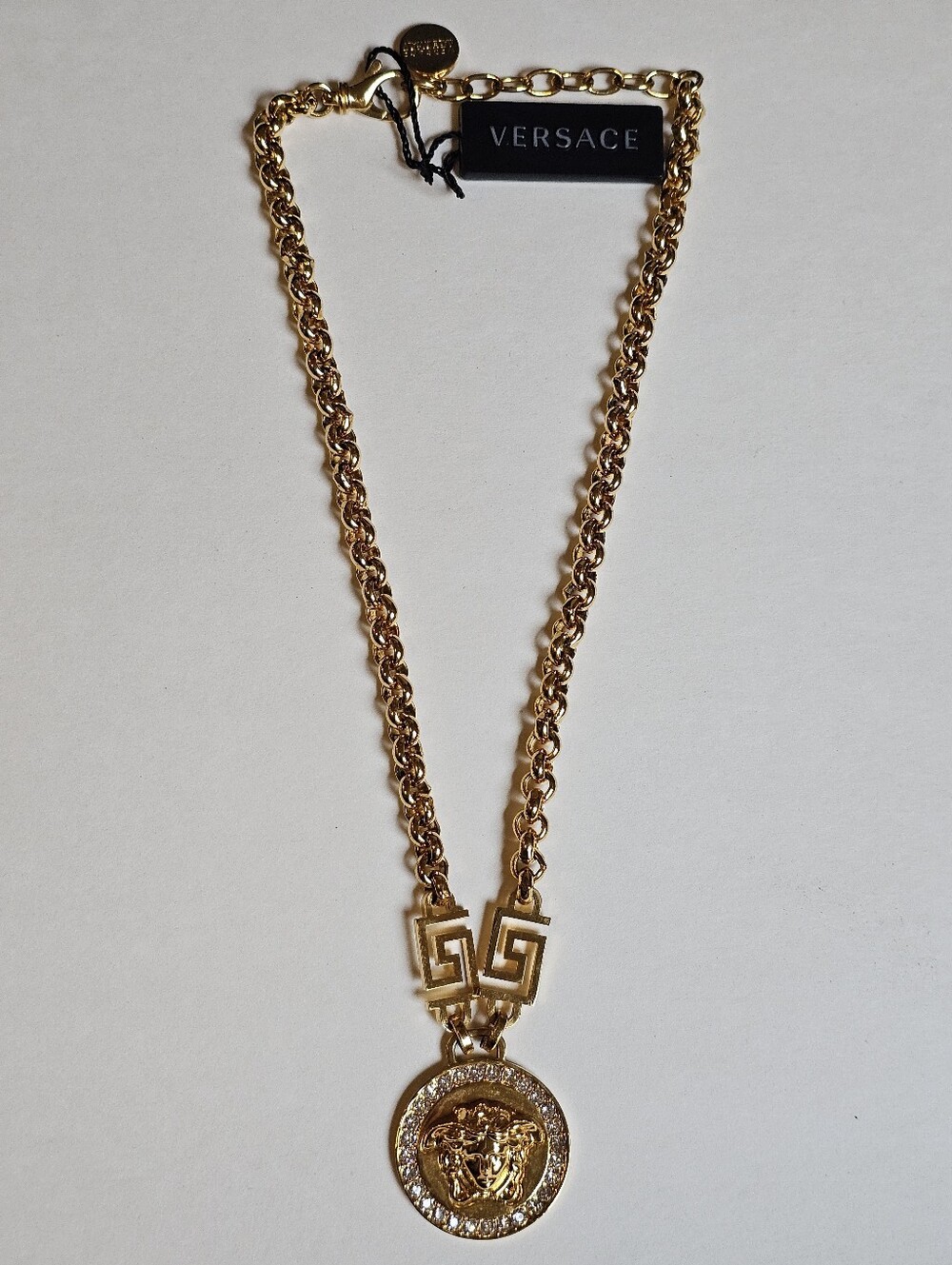 Versace Medusa-medallion Pendant Chain Necklace